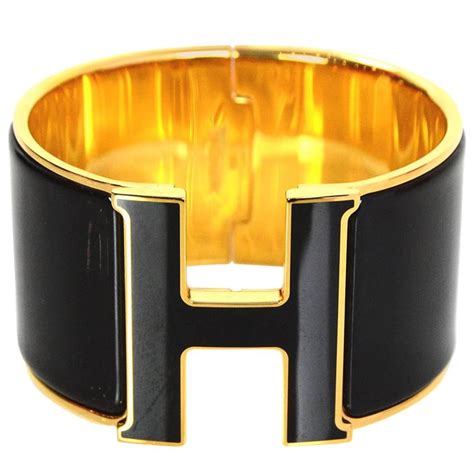 hermes bracelet black|hermes enamel cuff bracelet.